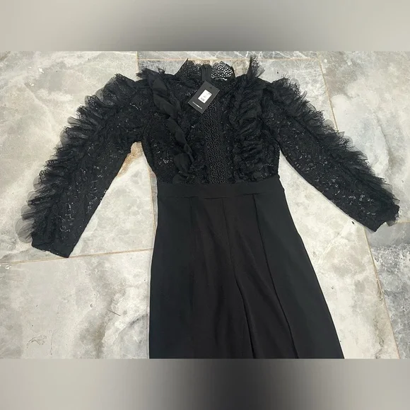 Fashion Nova Black Trousers Jumpsuit - Picture 12 of 16